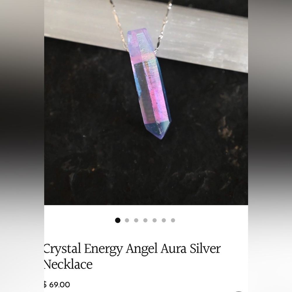 NWT Fierce Forward Crystal Energy Angel Aura With Gold Filled Chain - Picture 5 of 7